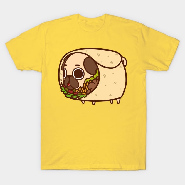 Burrito Puglie T-Shirt by Puglie Pug 